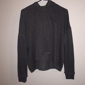 Grey Cut-Off Brandy Melville Hoodie Never Worn